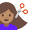 Person Getting Haircut - Medium emoji on Google